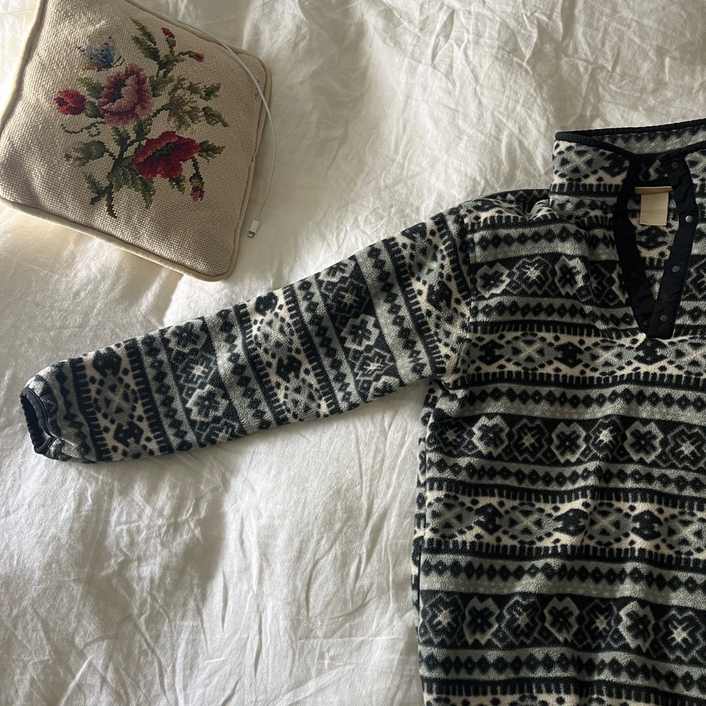Vintage L.L. Bean patterned fleece - Picture 3 of 10